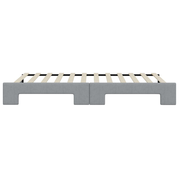 daybed med udtræk 80x200 cm stof lysegrå