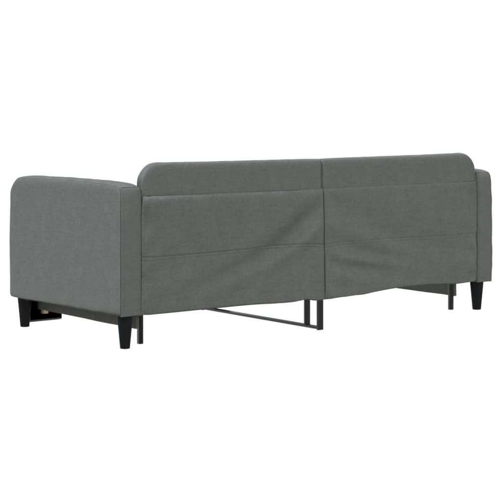 daybed med udtræk 80x200 cm stof mørkegrå