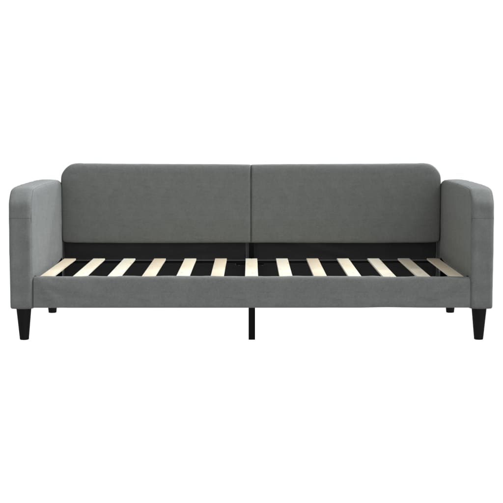 daybed med udtræk 80x200 cm stof mørkegrå