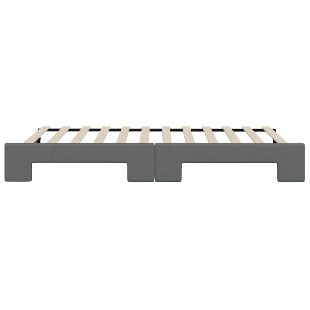 daybed med udtræk 80x200 cm stof mørkegrå