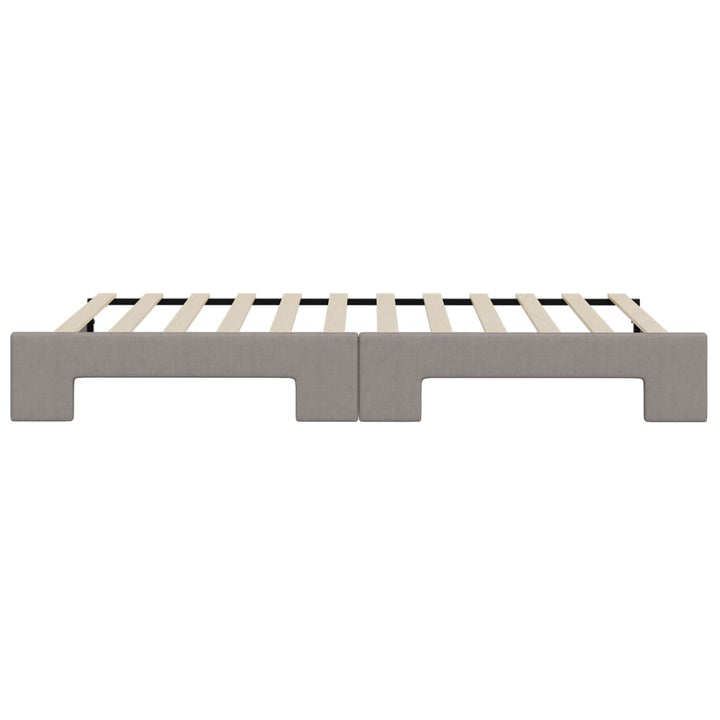 daybed med udtræk 80x200 cm stof gråbrun