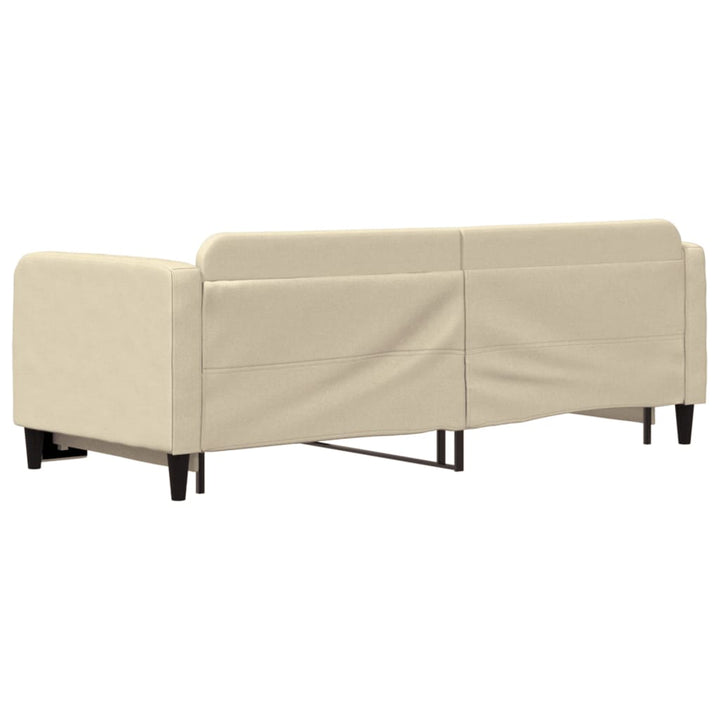 daybed med udtræk 80x200 cm stof cremefarvet