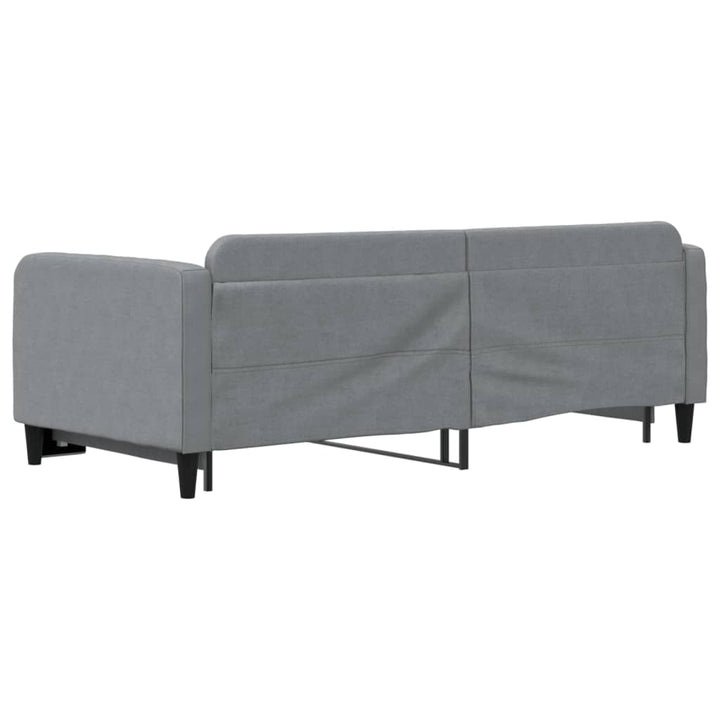 daybed med udtræk 90x200 cm stof lysegrå