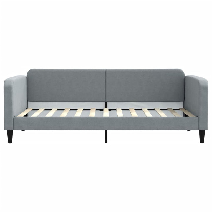 daybed med udtræk 90x200 cm stof lysegrå