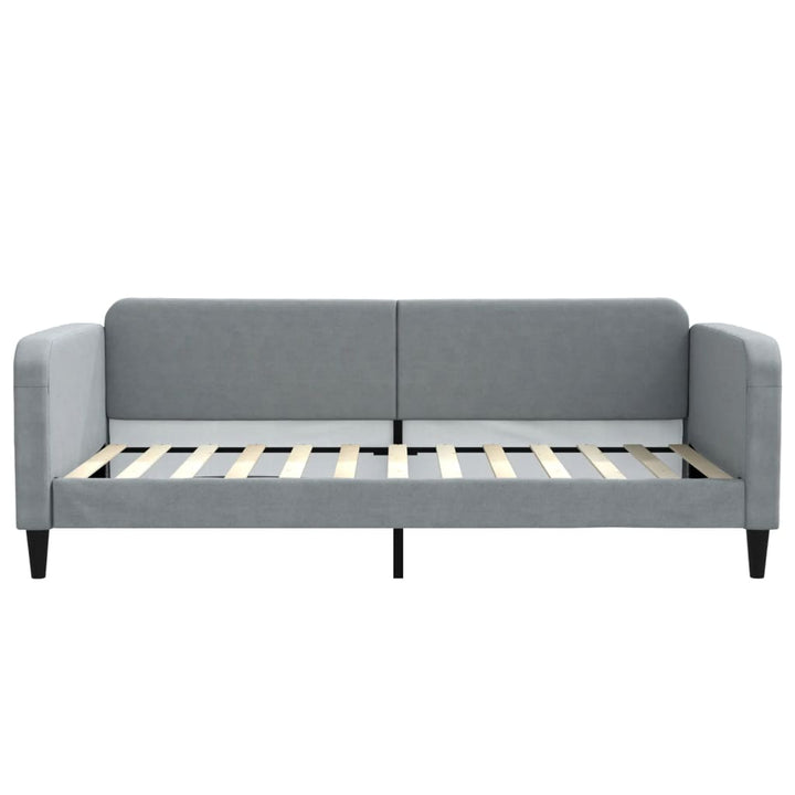 daybed med udtræk 100x200 cm stof lysegrå