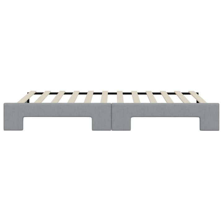 daybed med udtræk 100x200 cm stof lysegrå