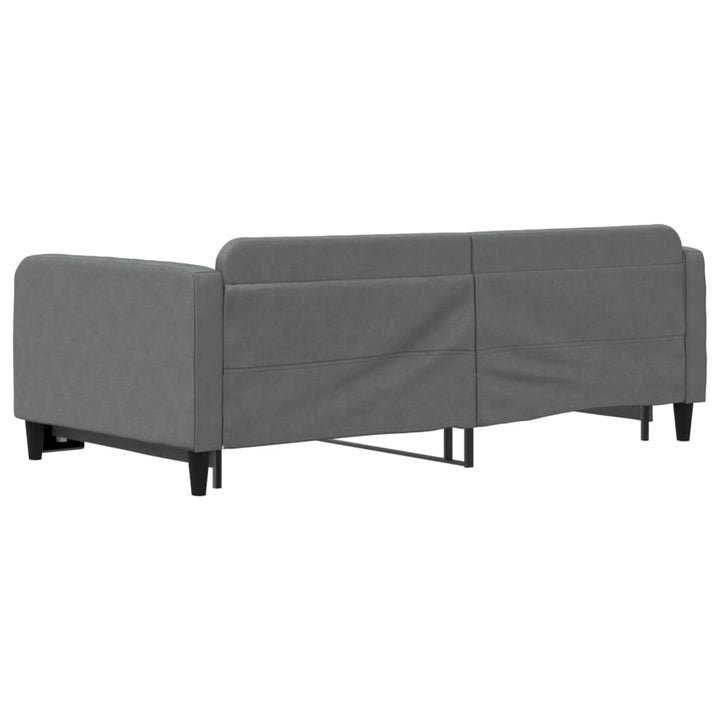 daybed med udtræk 100x200 cm stof mørkegrå