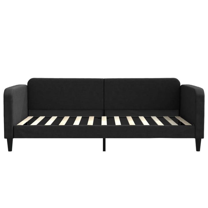 daybed med udtræk 100x200 cm stof sort