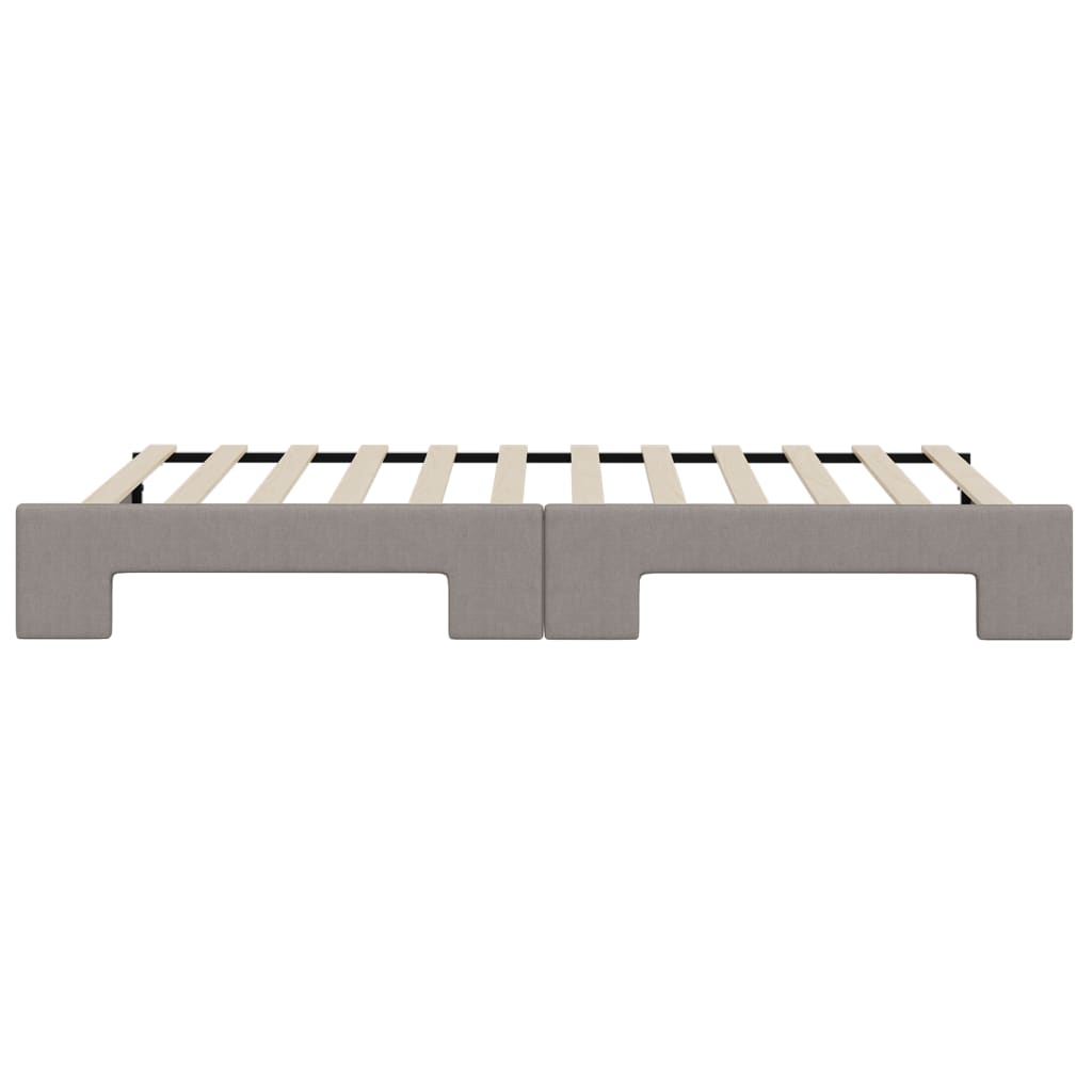 daybed med udtræk 100x200 cm stof gråbrun