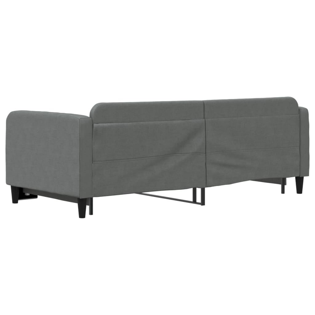 daybed med udtræk 90x190 cm stof mørkegrå