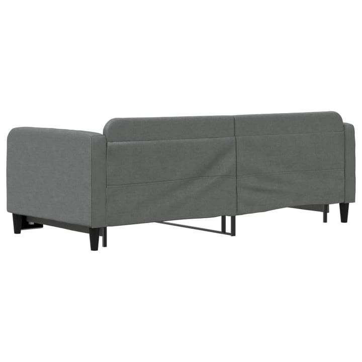 daybed med udtræk 90x190 cm stof mørkegrå