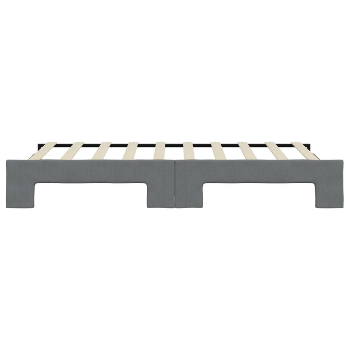 daybed med udtræk 90x190 cm stof mørkegrå