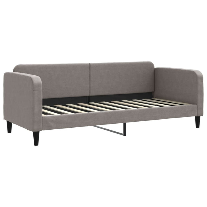 daybed med udtræk og madras 80x200 cm stof gråbrun