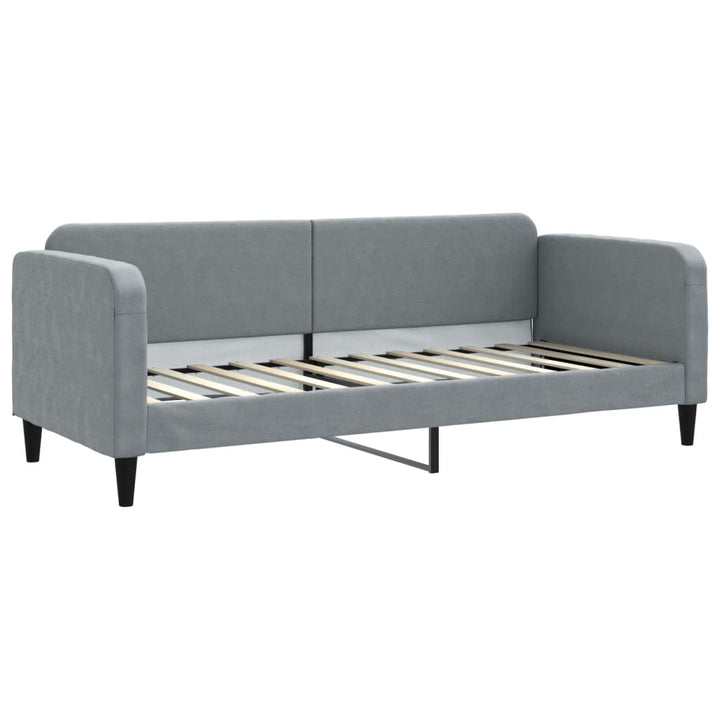 daybed med udtræk og skuffer 80x200 cm stof lysegrå