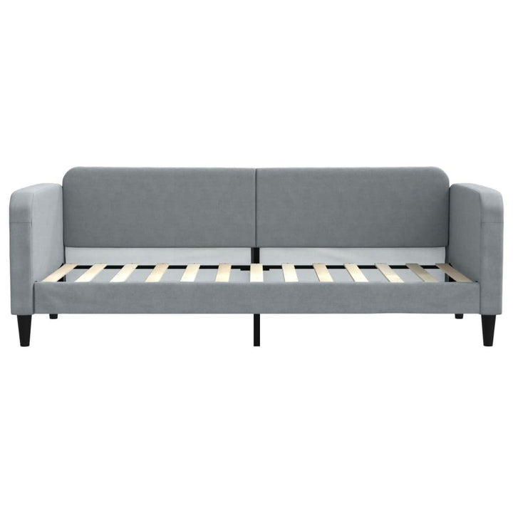 daybed med udtræk og skuffer 80x200 cm stof lysegrå