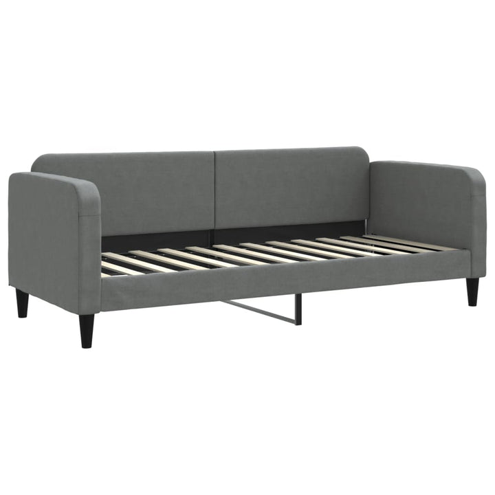 daybed med udtræk og skuffer 80x200 cm stof mørkegrå
