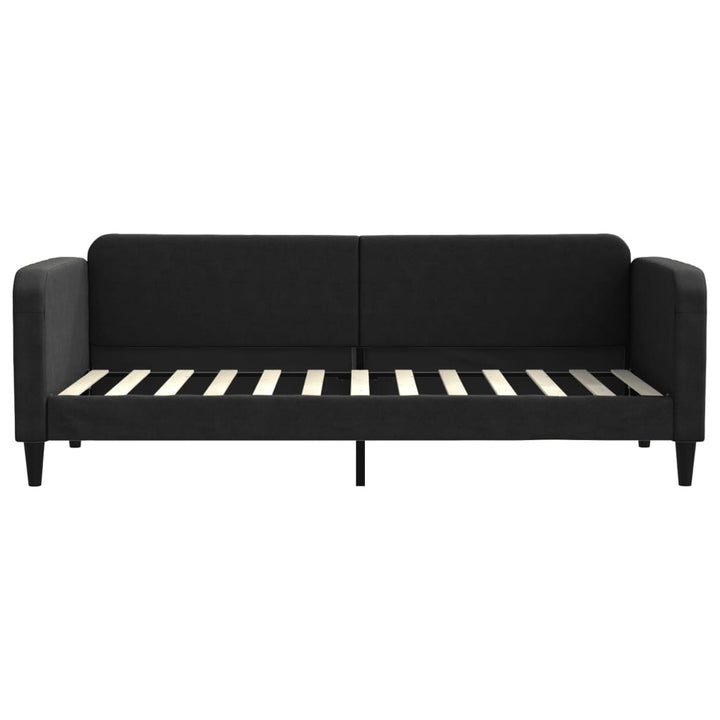 daybed med udtræk og skuffer 80x200 cm stof sort