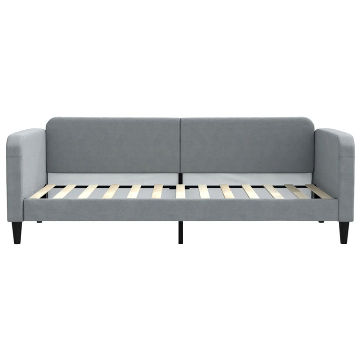 daybed med udtræk og skuffer 90x200 cm stof lysegrå