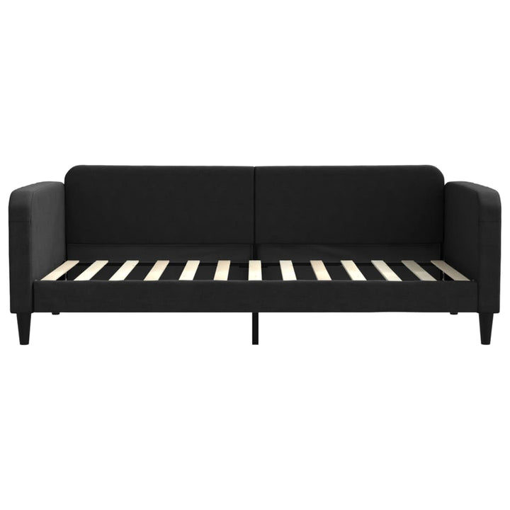 daybed med udtræk og skuffer 80x200 cm stof sort