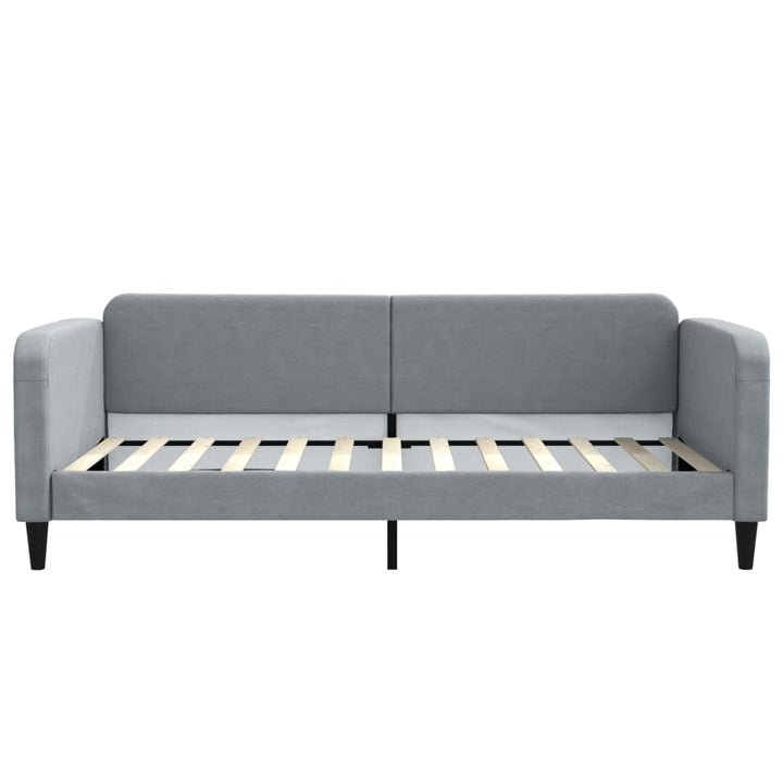 daybed med udtræk og skuffer 100x200 cm stof lysegrå