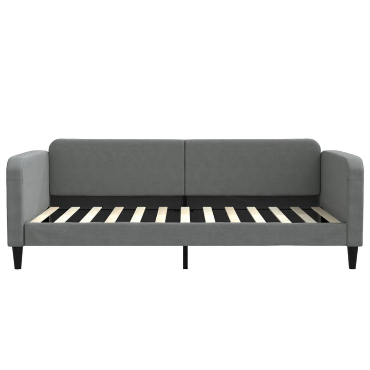 daybed med udtræk og skuffer 100x200 cm stof mørkegrå