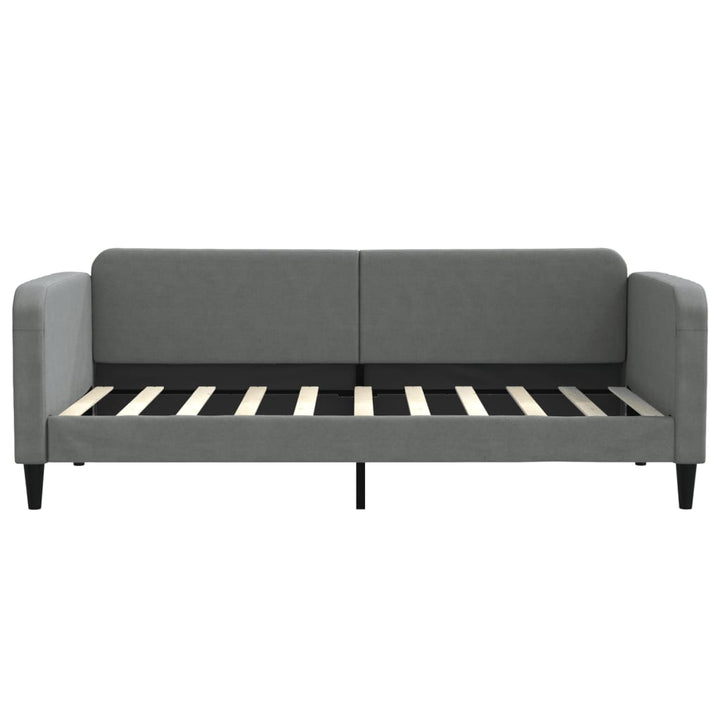 daybed med udtræk og skuffer 90x190 cm stof mørkegrå