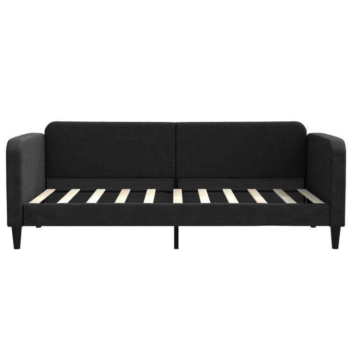 daybed med udtræk og skuffer 90x190 cm stof sort