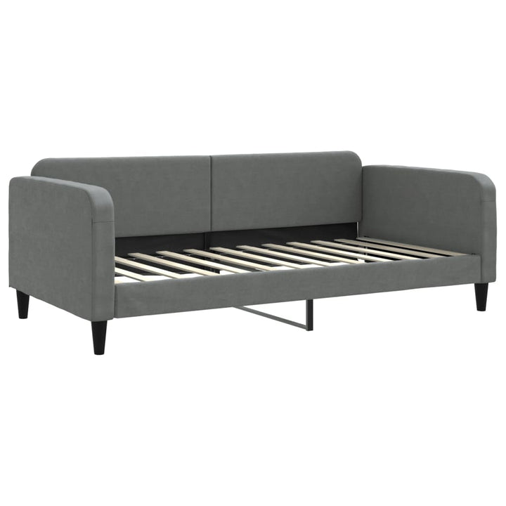 daybed med udtræk og skuffer 100x200 cm stof mørkegrå