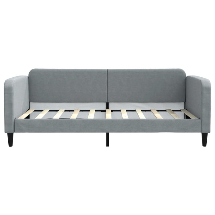 daybed med udtræk 100x190 cm stof lysegrå