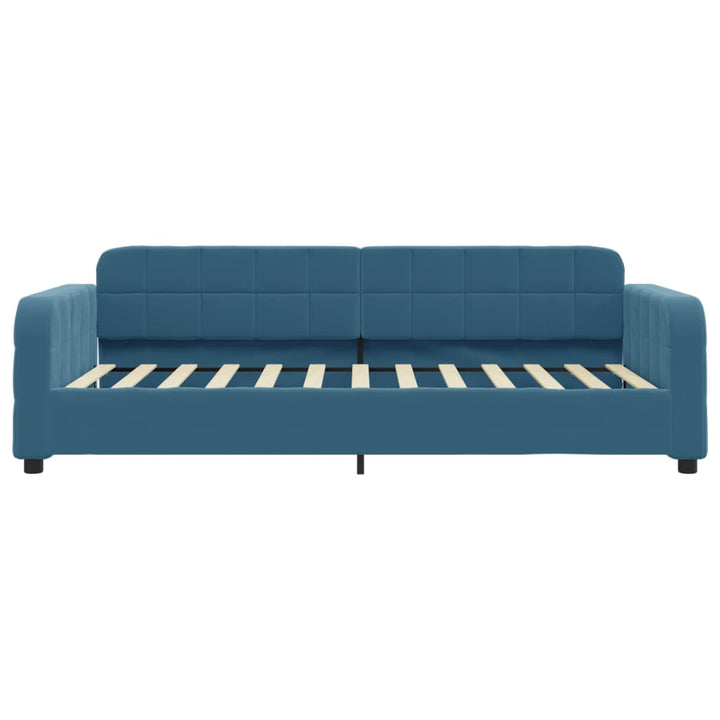 daybed med madras 80x200 cm velour blå