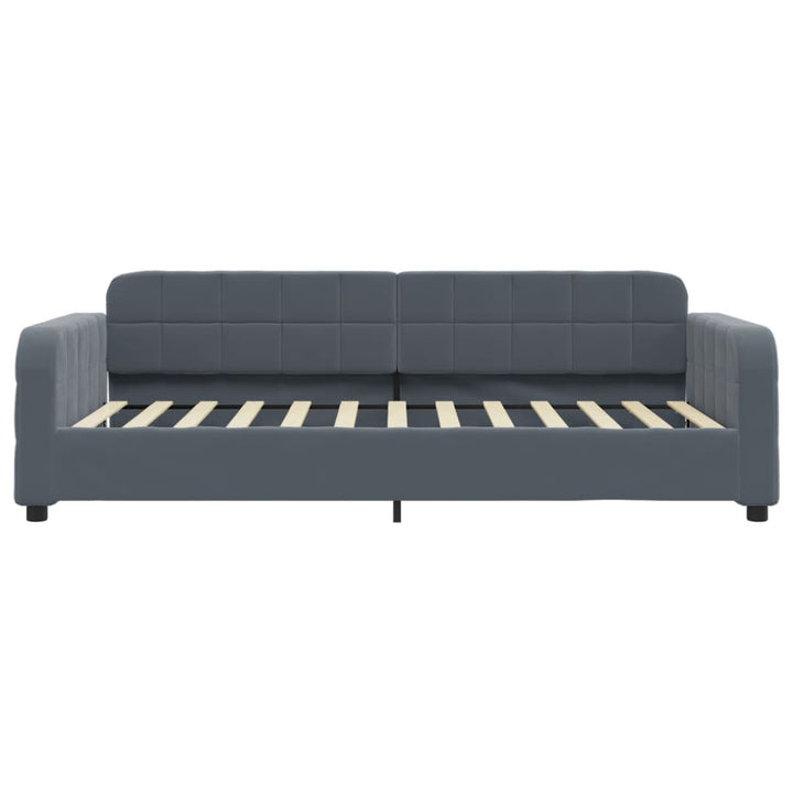 daybed med madras 80x200 cm velour mørkegrå