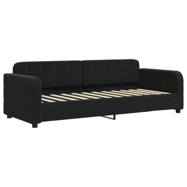 daybed med madras 80x200 cm velour sort