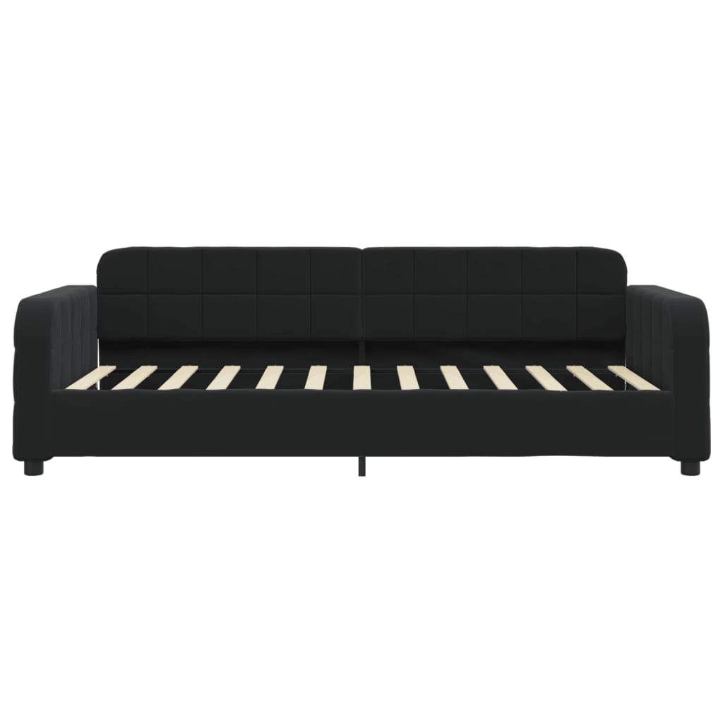 daybed med madras 80x200 cm velour sort