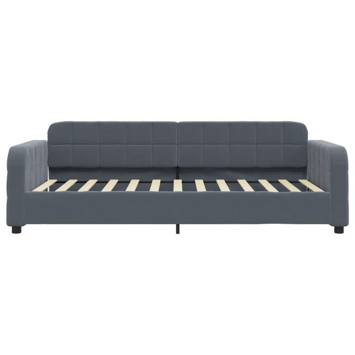 daybed med madras 90x200 cm velour mørkegrå