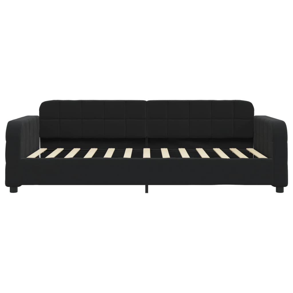 daybed med madras 90x200 cm velour sort