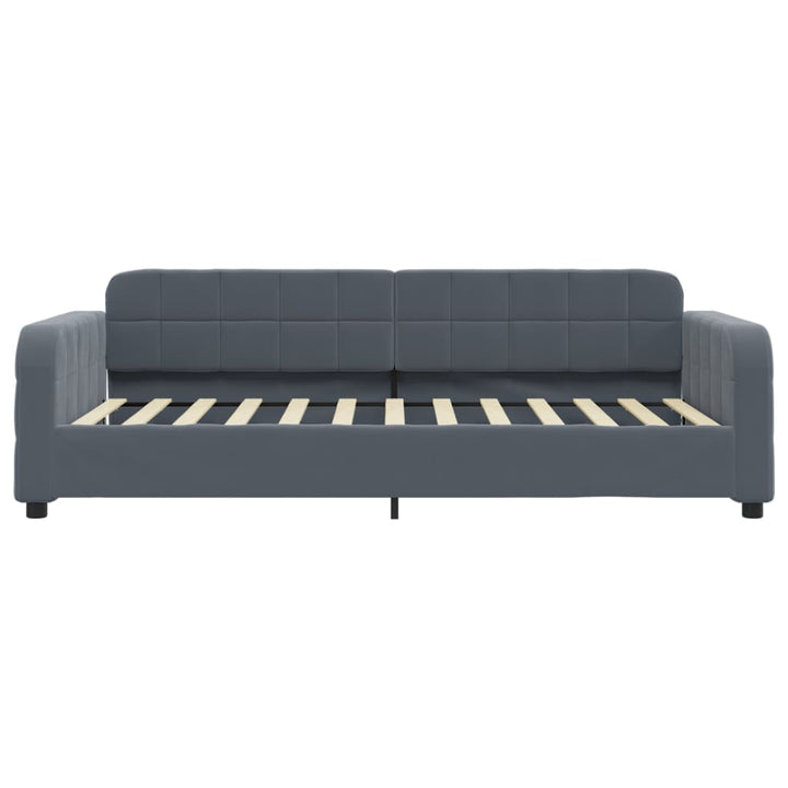 daybed med madras 100x200 cm velour mørkegrå