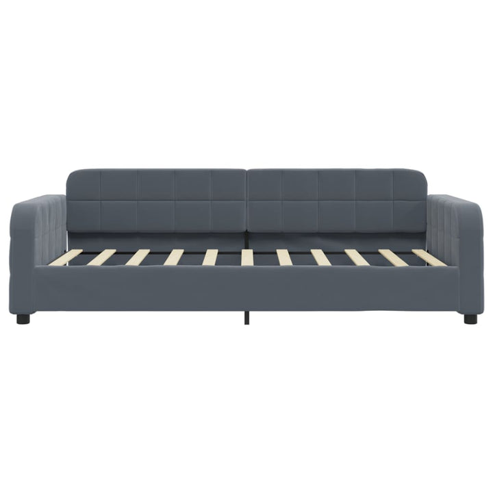 daybed med madras 90x190 cm velour mørkegrå