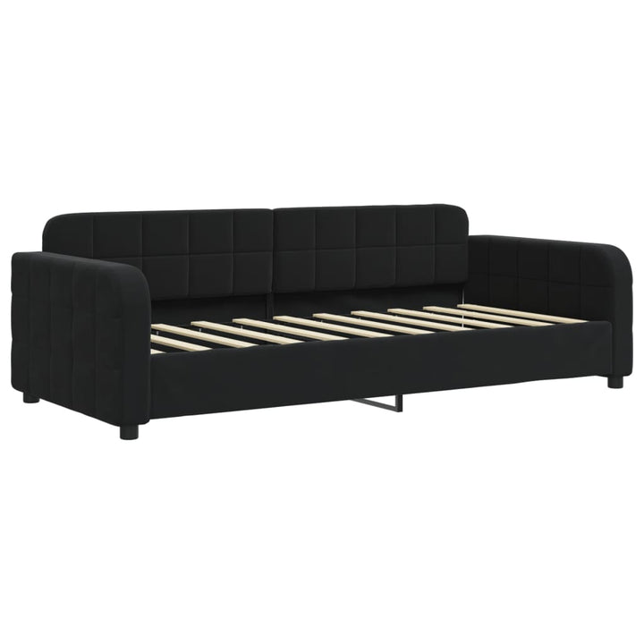 daybed med madras 90x190 cm velour sort