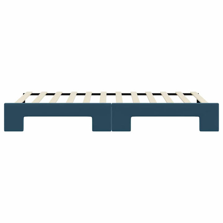 daybed med udtræk 80x200 cm velour blå
