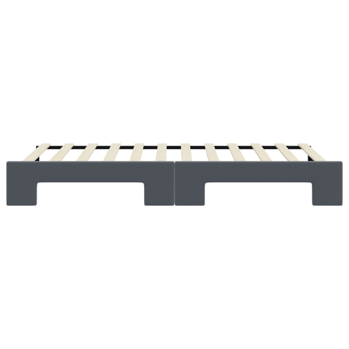 daybed med udtræk 80x200 cm velour mørkegrå