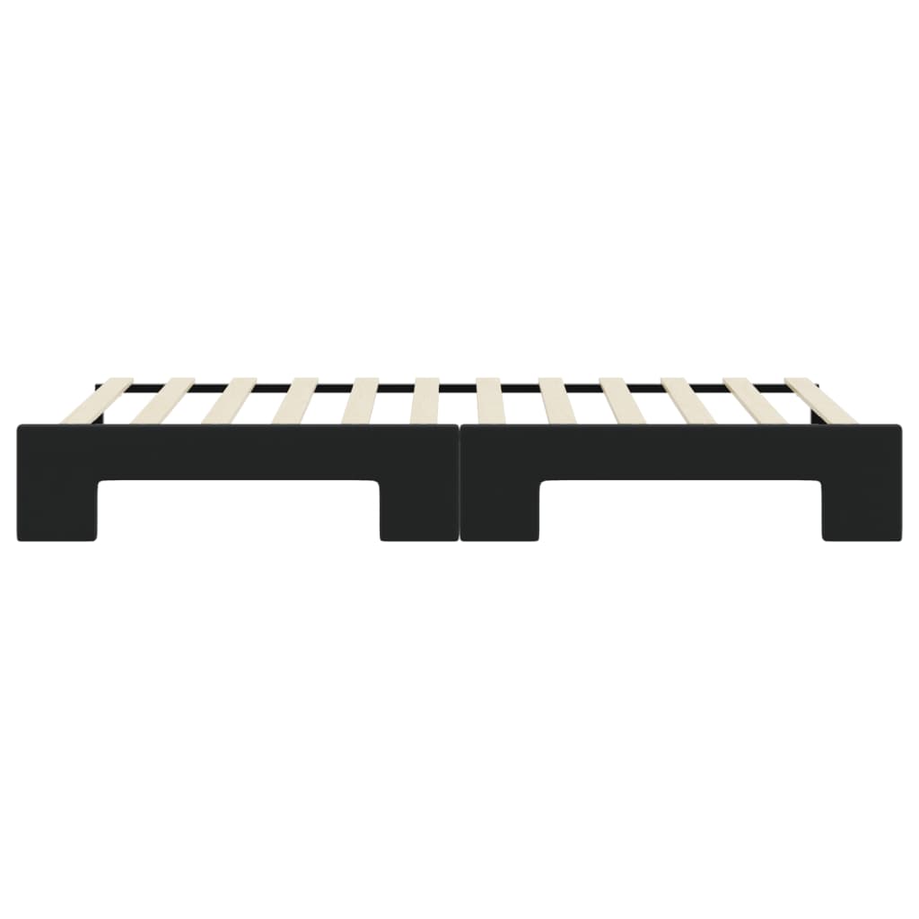 daybed med udtræk 80x200 cm velour sort