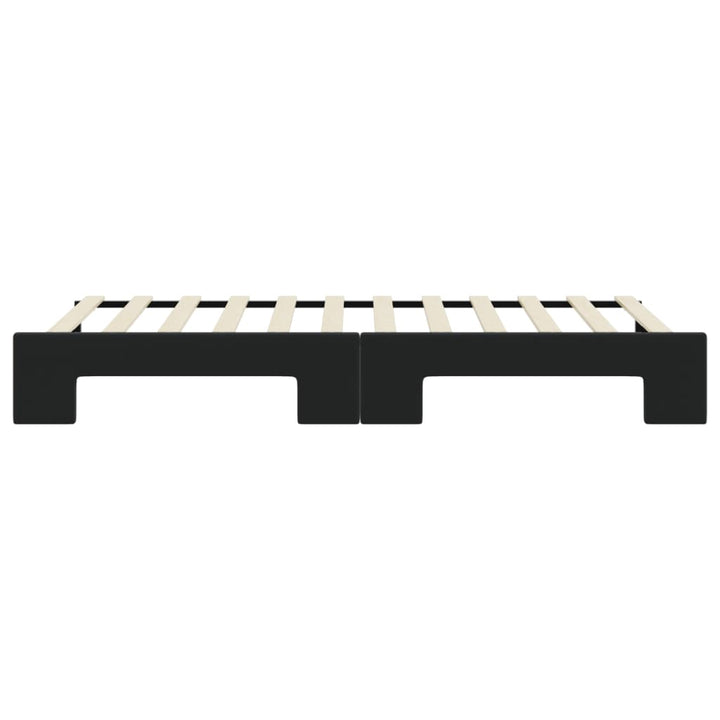 daybed med udtræk 80x200 cm velour sort