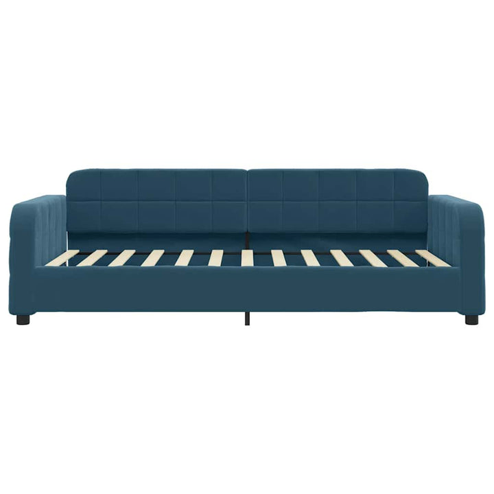 daybed med udtræk 90x200 cm velour blå