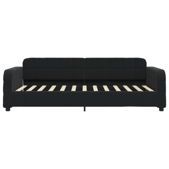 daybed med udtræk 90x200 cm velour sort