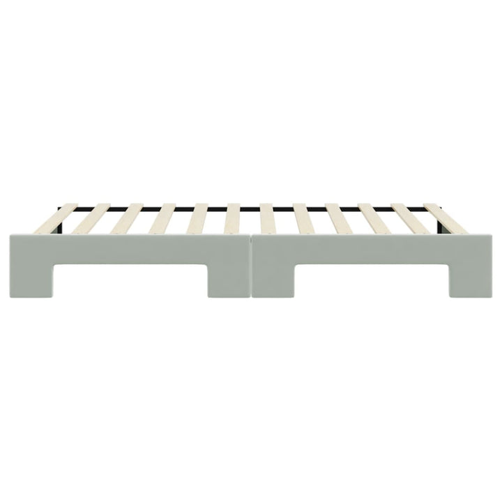 daybed med udtræk 100x200 cm velour lysegrå