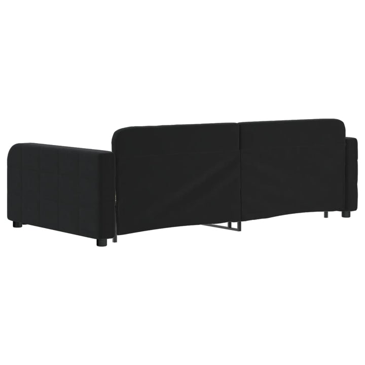 daybed med udtræk 100x200 cm velour sort