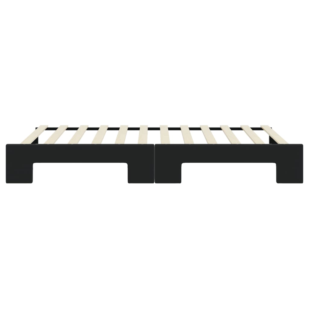 daybed med udtræk 100x200 cm velour sort