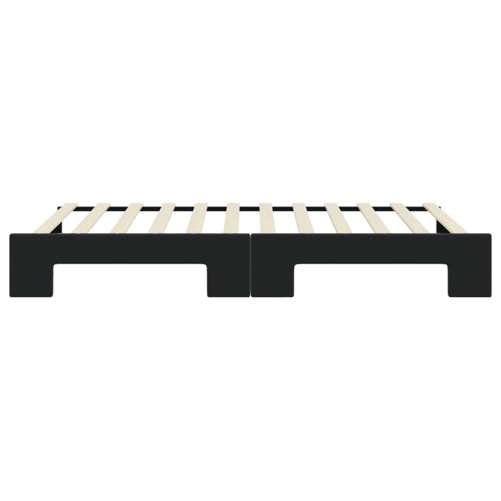 daybed med udtræk 100x200 cm velour sort