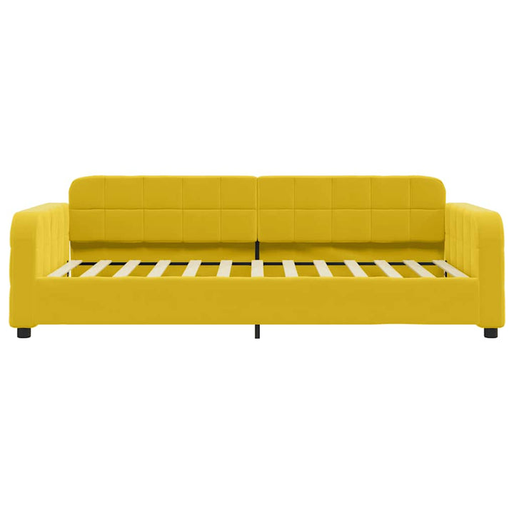 daybed med udtræk 100x200 cm velour gul