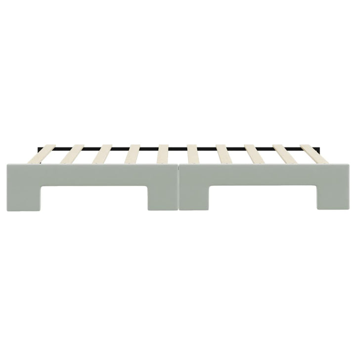 daybed med udtræk 90x190 cm velour lysegrå